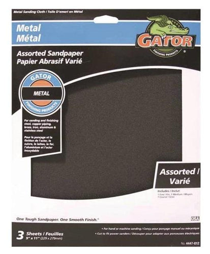 Gator Emery Cloth sanding sheets (3 Pack)