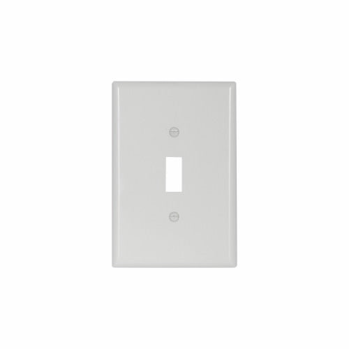 Eaton Cooper Wiring Toggle Wallplate, White 1 Gang (White, 1 Gang)