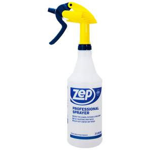 Zep Professional Spray Bottle W/trigger Sprayer, 32 Oz, Clear Plastic (32 Oz)