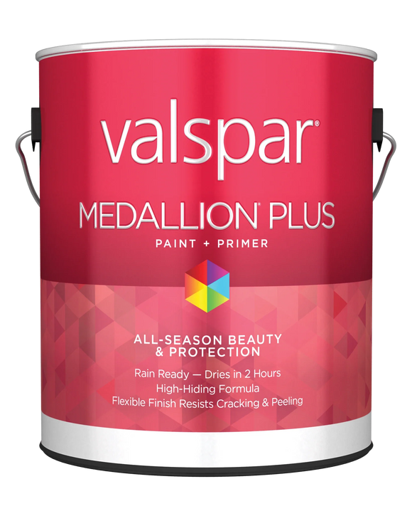 Valspar® Medallion® Plus Exterior Paint + Primer Semi-Gloss 1 Gallon Black