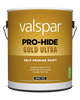 Valspar® Pro-Hide® Gold Ultra Interior Self-Priming Paint Flat 1 Gallon Super One Coat White