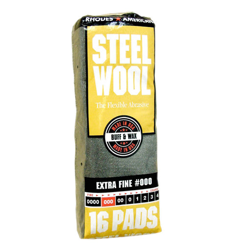 Homax® Steel Wool, Extra Fine, Grade #000 16 Pads (16 Pads)